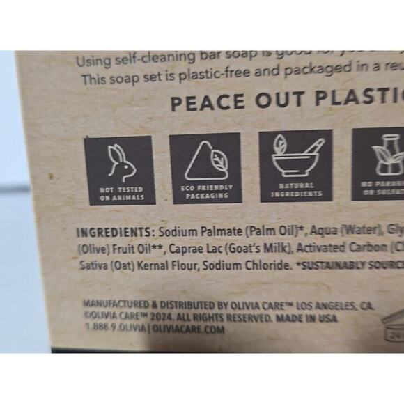 OC.MEN GOAT'S MILK & Charcoal Moisturizing bar soap for men, 3 bars - Picture 9 of 16